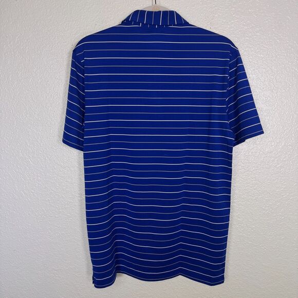 Under Armour Polo Shirt Men Small Loose Fit Heat Gear Stripe Golf Business NEW - Picture 2 of 10